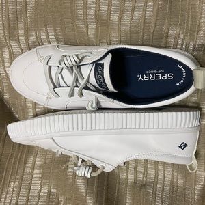 White Sperry shoes